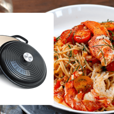 Lobster Spaghetti in a Dutch Oven