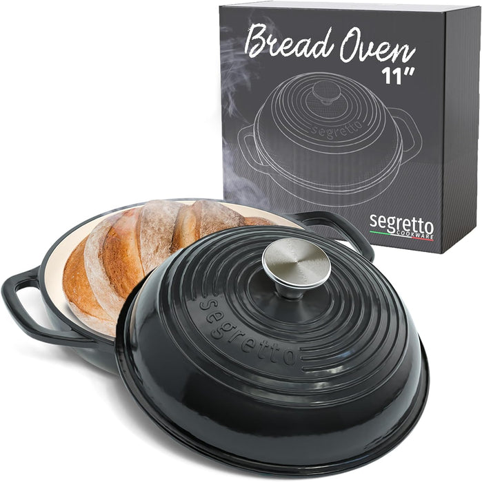Segretto Cast Iron Bread Oven | 11" Diameter | Black