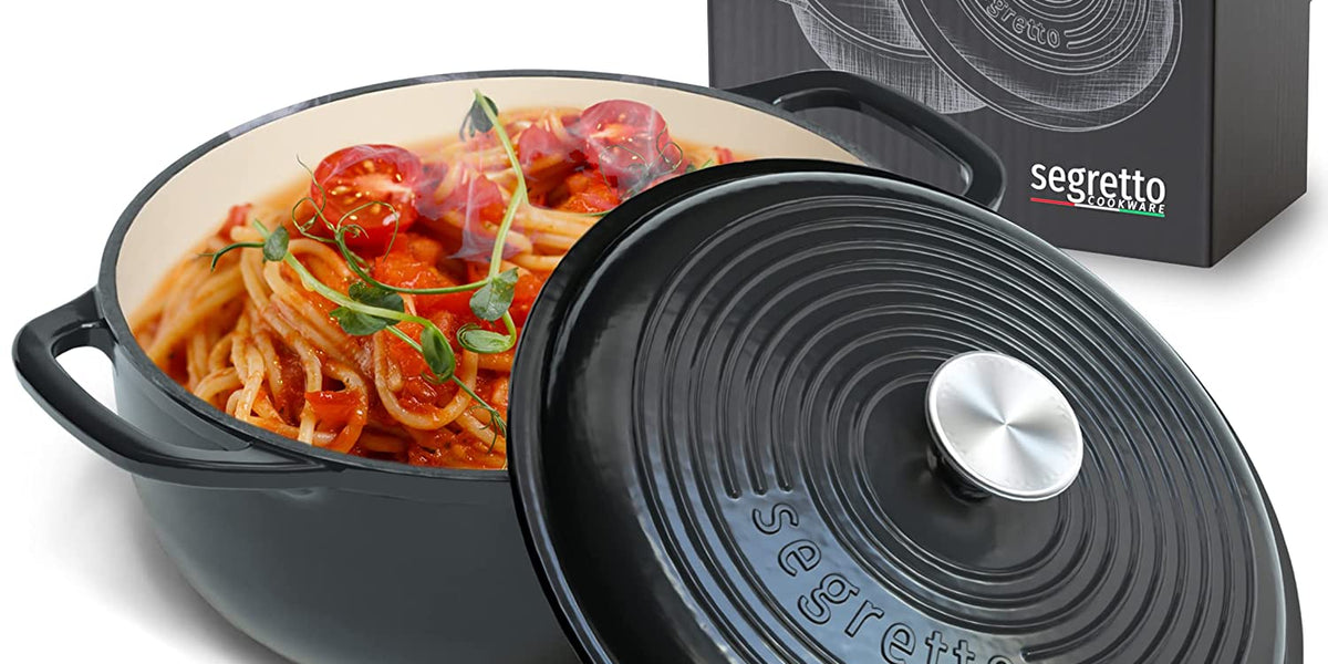  Segretto Cookware Enameled Oval Cast Iron Dutch Oven
